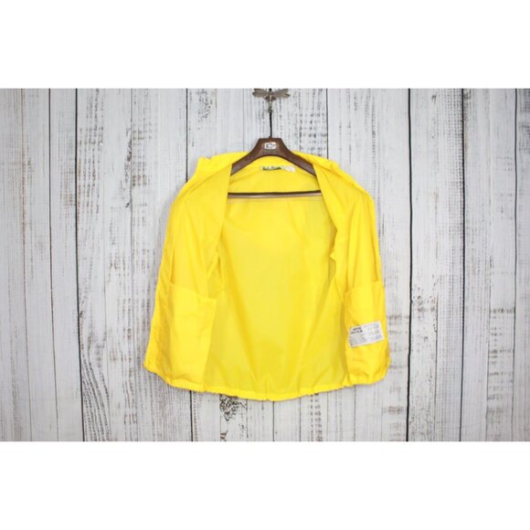 Vtg LL Bean Aspen Anorak Foldable Hiking Backpacking Yellow Rain Coat Jacket M - Picture 9 of 13